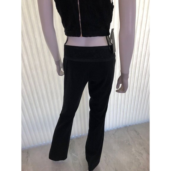 NWT Marciano Women's Suit Set 2 Pieces Black Lace Pants High Waist 2 Crop Top 8 - Picture 10 of 12